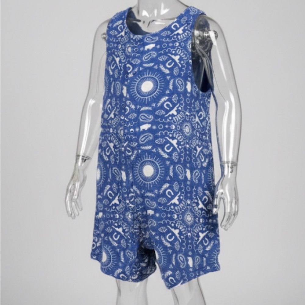 Nordstrom Bandana Organic Cotton Muslin Romper 18/24 M western coastal rodeo